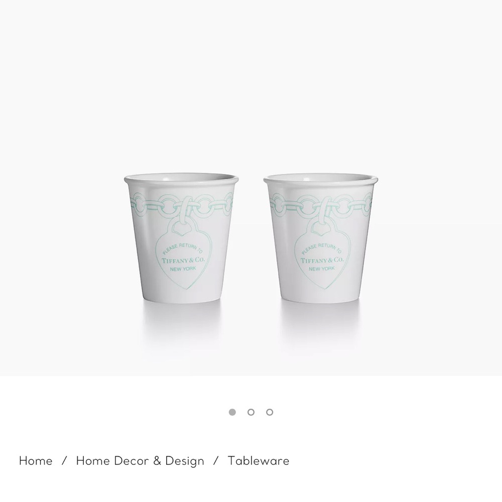 Tiffany Coffee Cups, set of two